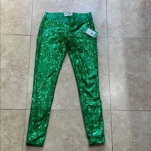 Typsyelves Green Sequin Leggings size XS